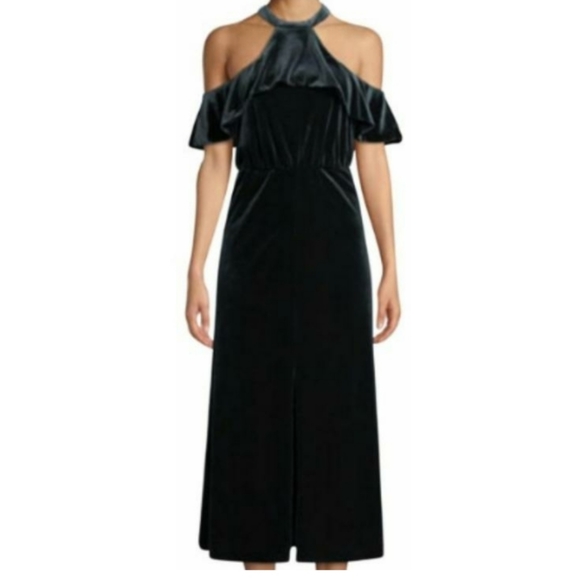 ali and jay velvet midi dress